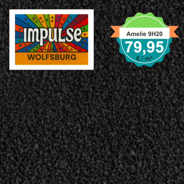 Vorwerk Amelie 9H20 dark – Velours Teppichboden 4 m – mit Preisangabe auf dem Bild